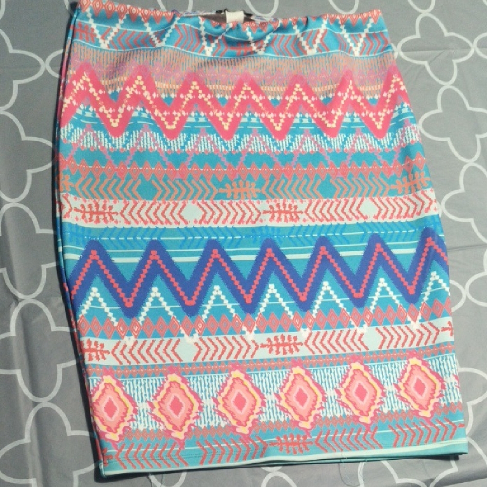 Colorful Patterned Women's Skirt